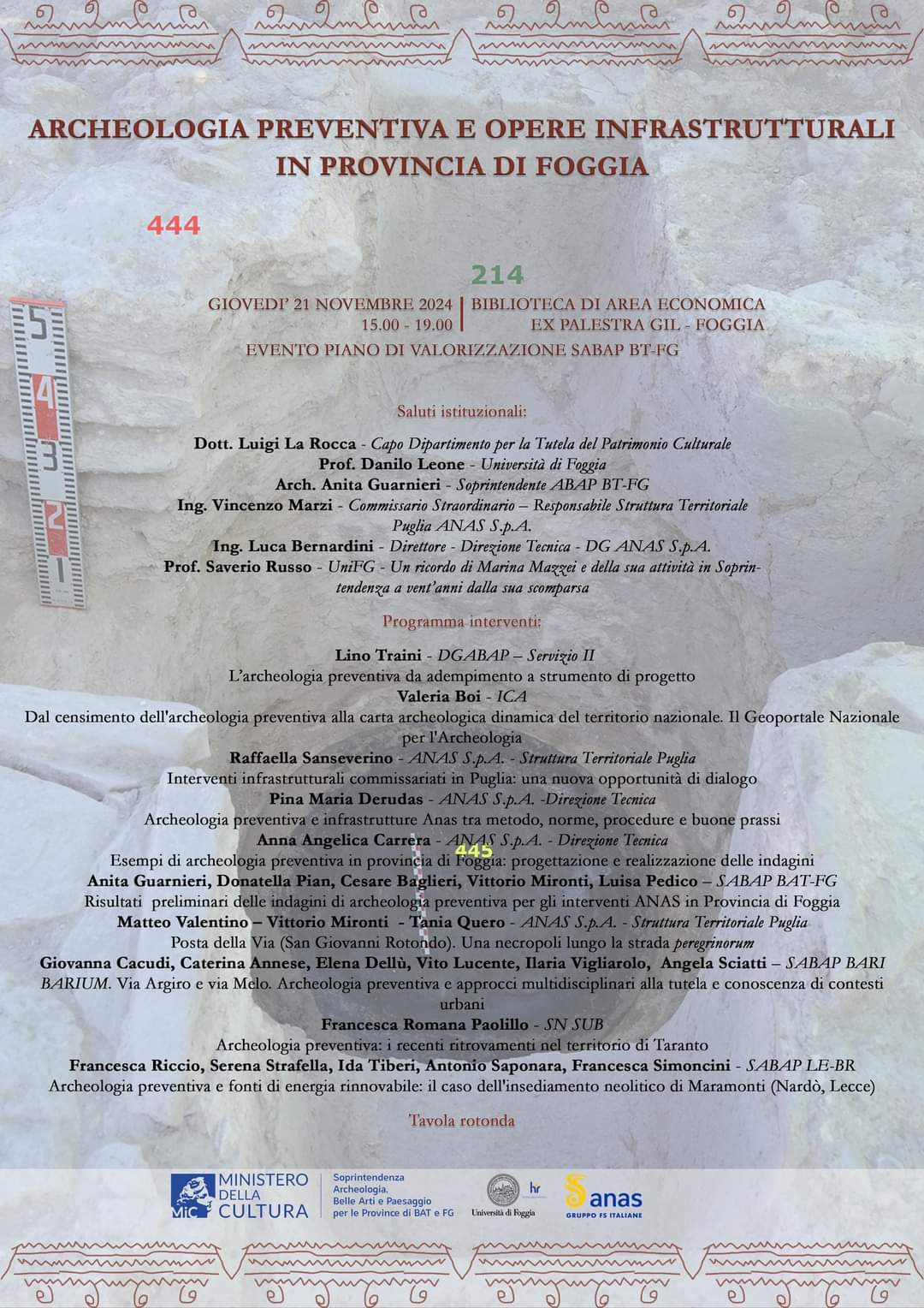 Archeologia preventiva e opere infrastrutturali in provincia di Foggia