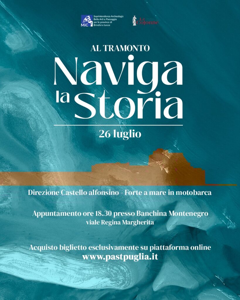 Al tramonto  naviga la storia