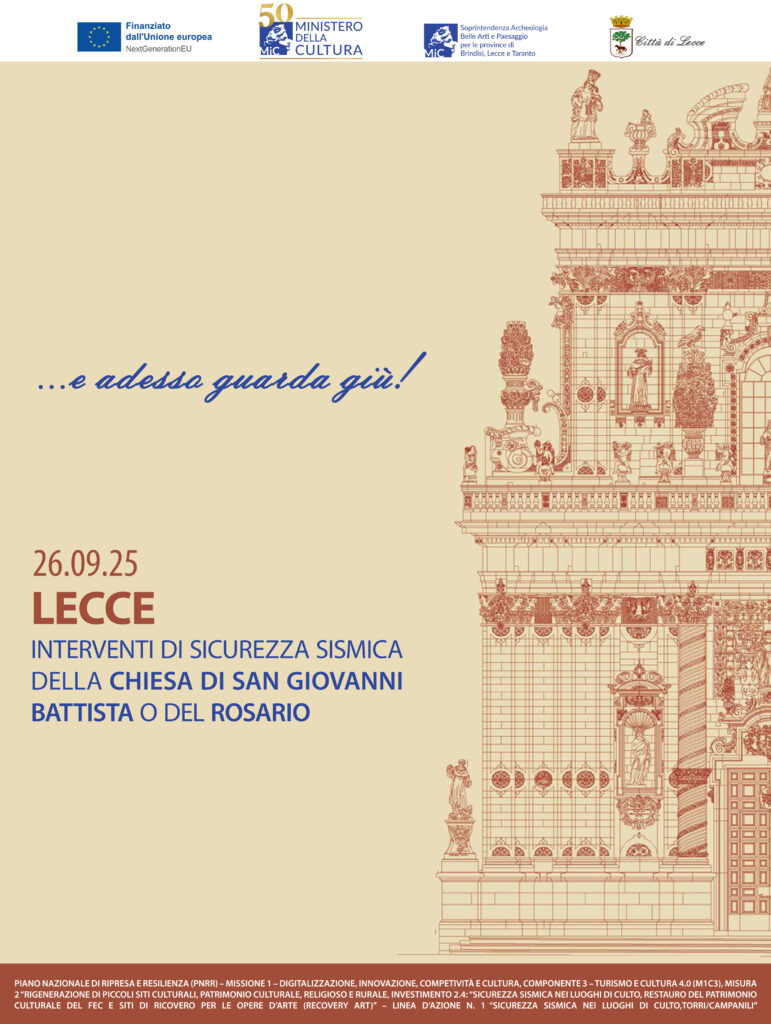 CONFERENZA STAMPA PER L’INTERVENTO DI MESSA IN SICUREZZA, CONSOLIDMENTO E RESTAURO DELLA FACCIATA  DELLA CHIESA DI SAN GIOVANNI BATTISTA AL ROSARIO