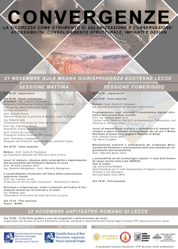 Convergenze – La sicurezza come strumento di valorizzazione e conservazione: accessibilità, consolidamento strutturale, impianti e design
